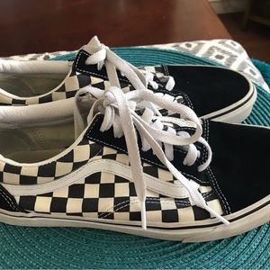 VANS Old Skool Primary Check Sneakers in Black/White Checkerboard